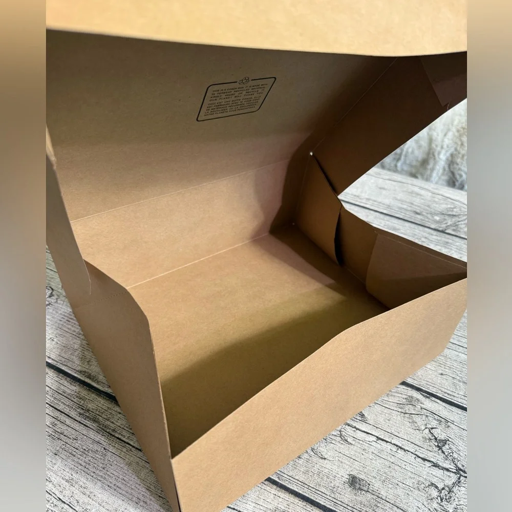 New. Coach large gift box + tissue paper. 10.5 x 12.5 x 4.5 in. Logo printed